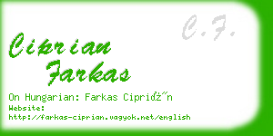 ciprian farkas business card
